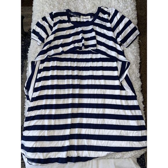 Copper Key Women’s Sz. S Blue & White Striped Top. Exc. Condition - Picture 1 of 8